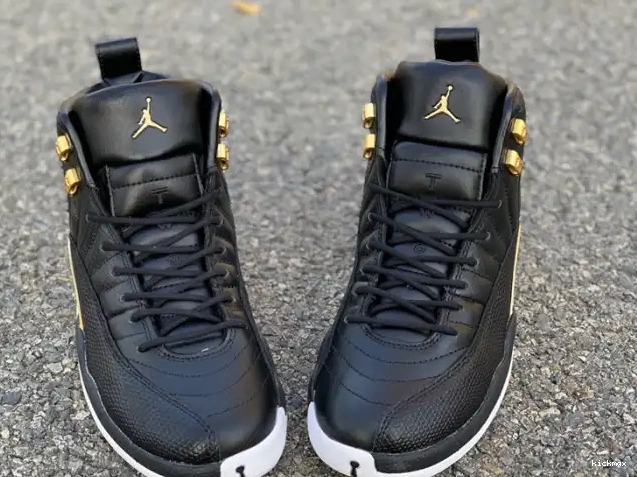 Cheap Retro Black 'Reptile' Metallic AO6068-007 Jordan Air 12 Gold-White 0602